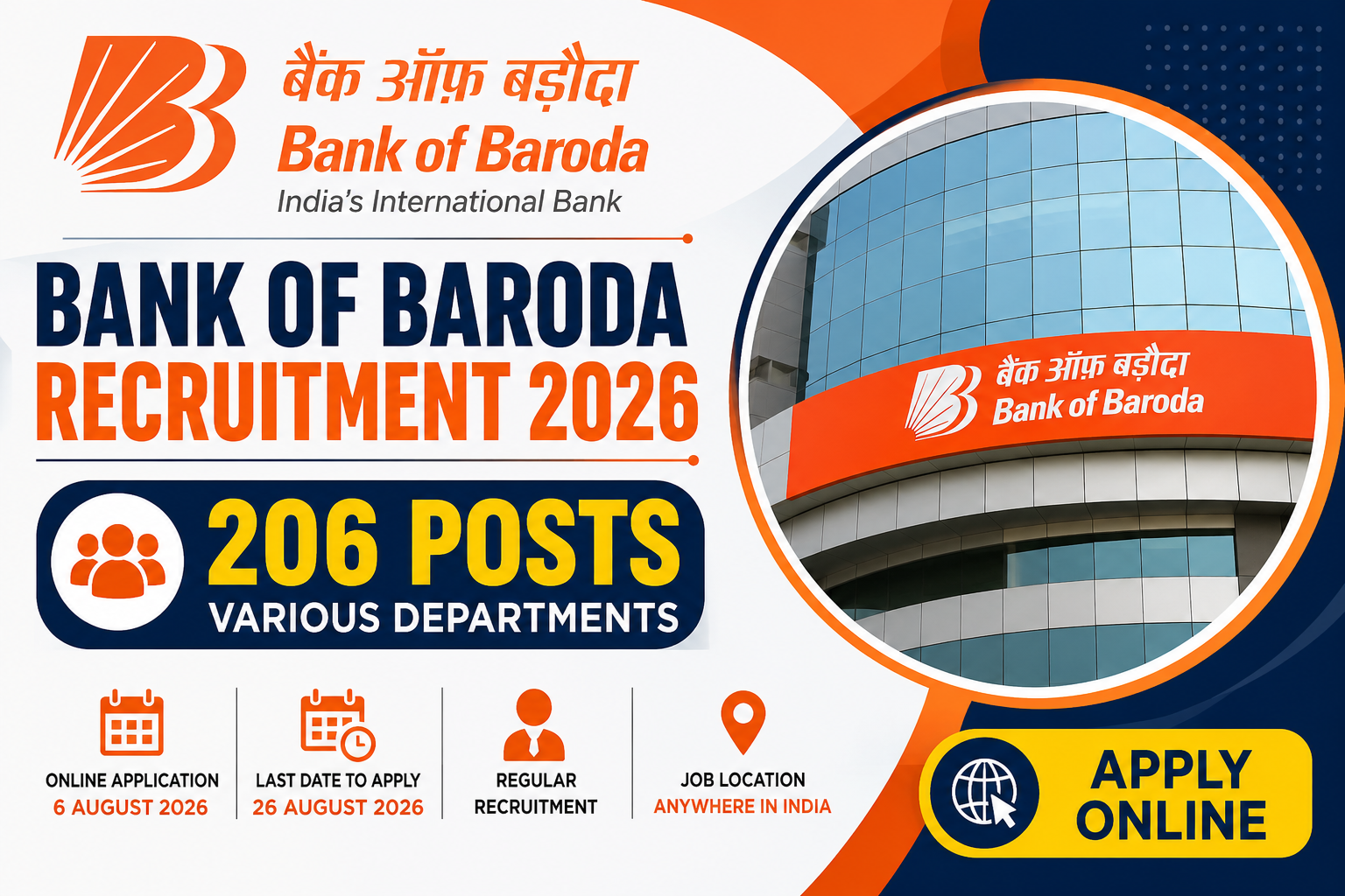 Bank of Baroda SO Recruitment 2026 Apply Online