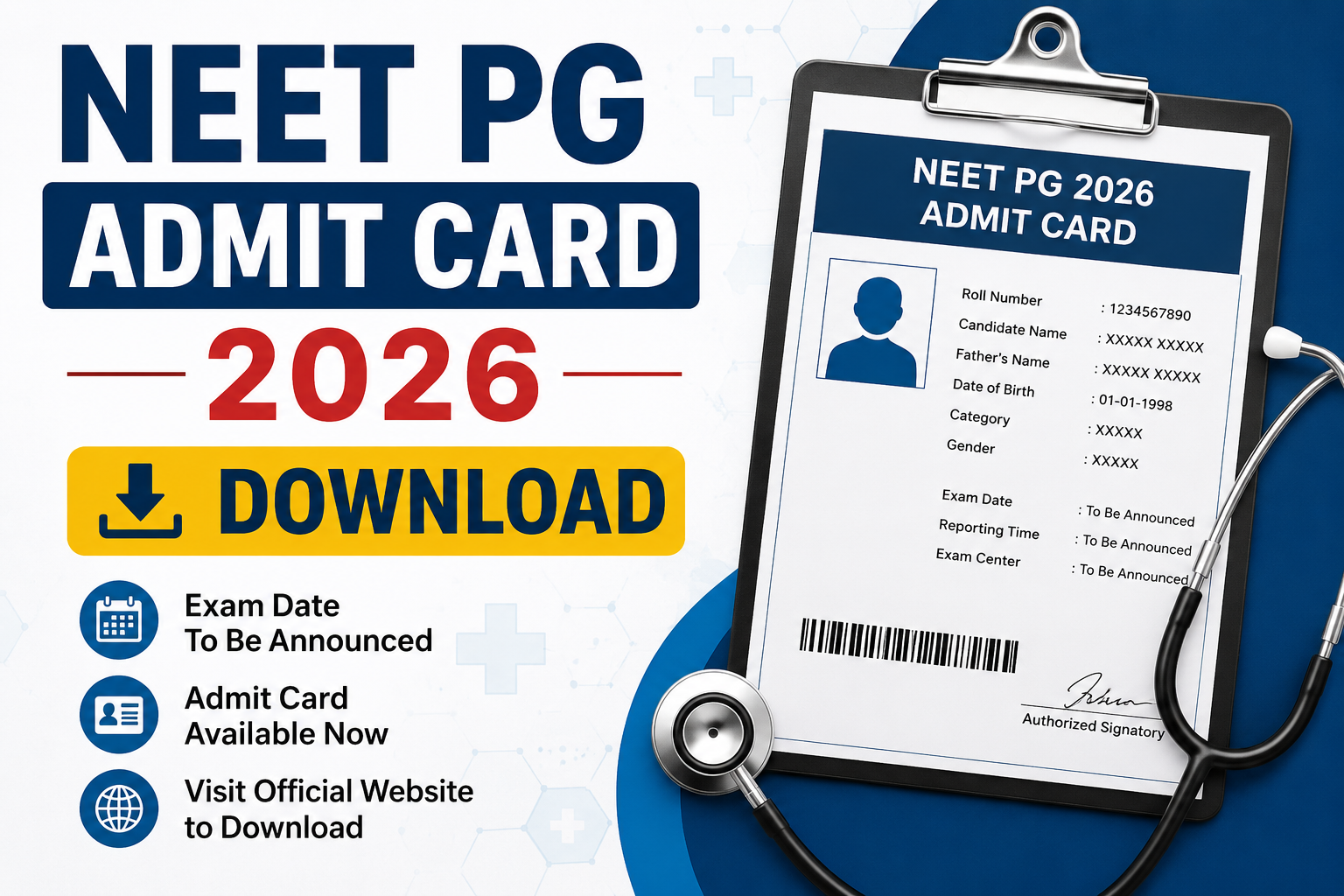 NEET PG Admit Card 2026 Download