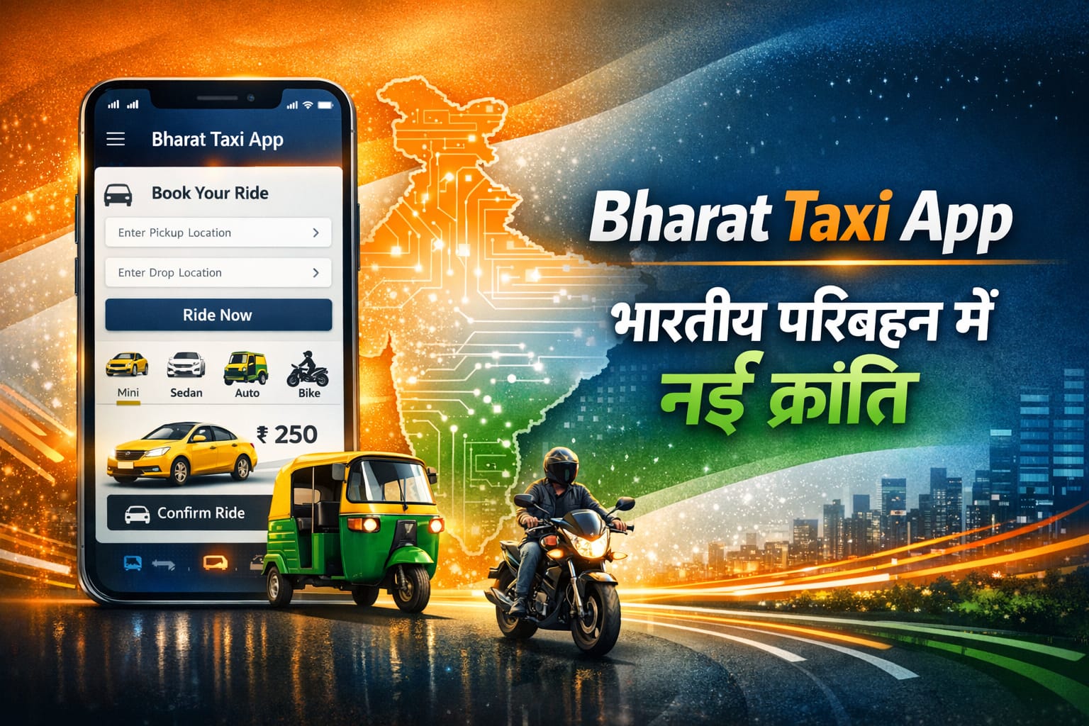 भारत टैक्सी ऐप क्या है? देश की अपनी कैब सेवा—जानें फीचर्स, फायदे और डाउनलोड प्रक्रिया