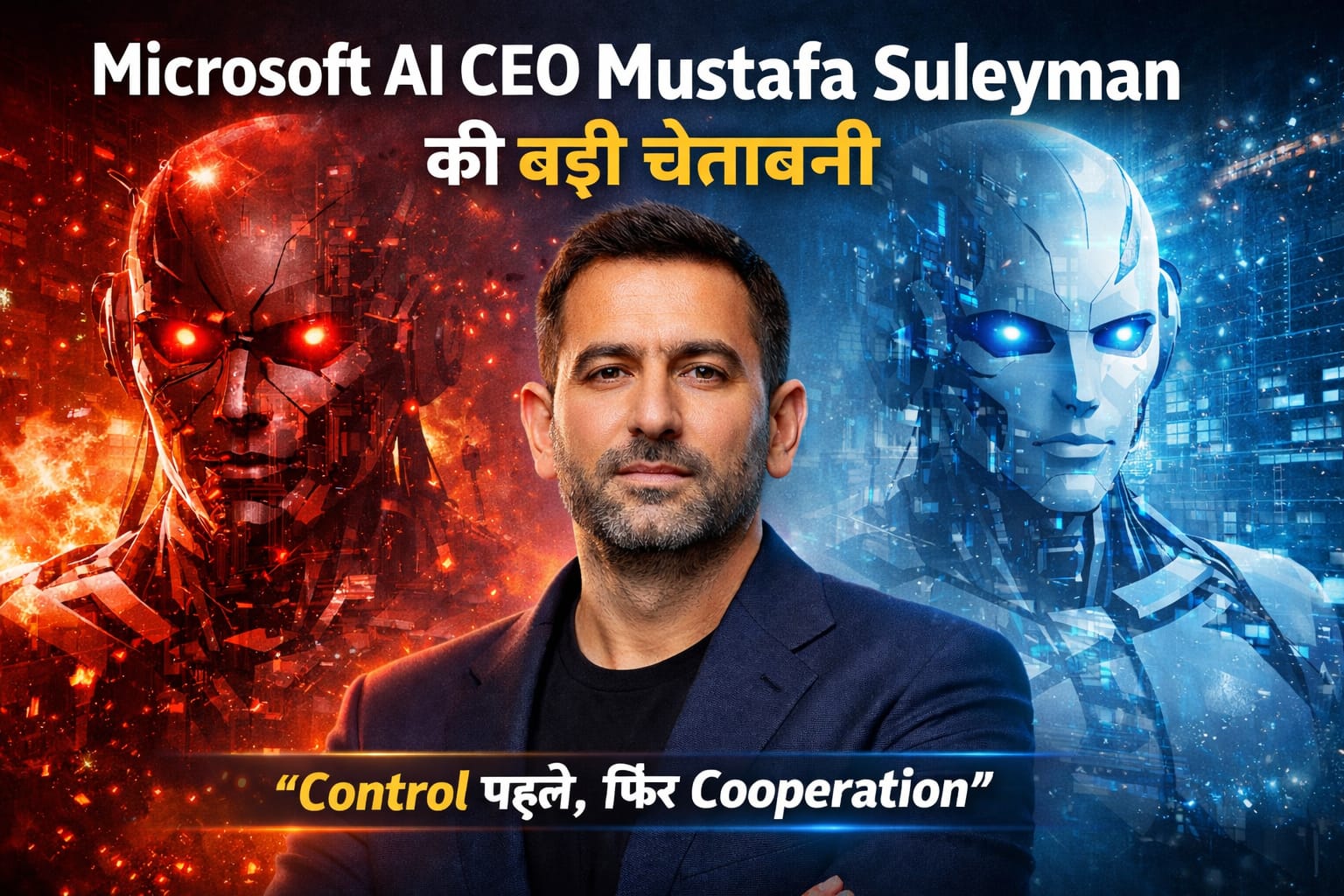 Microsoft AI CEO Mustafa Suleyman की बड़ी चेतावनी — AI का भविष्य सुरक्षित या ख़तरनाक? पूरी रिपोर्ट पढ़ें