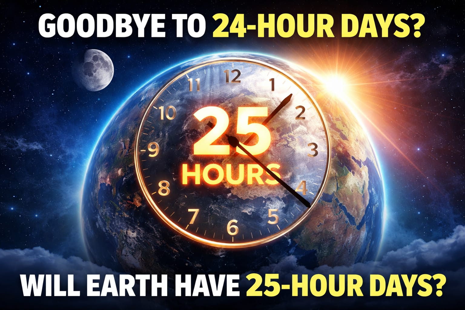 Goodbye to the 24-Hour Day: Will Earth Really Have 25-Hour Days in the Future?