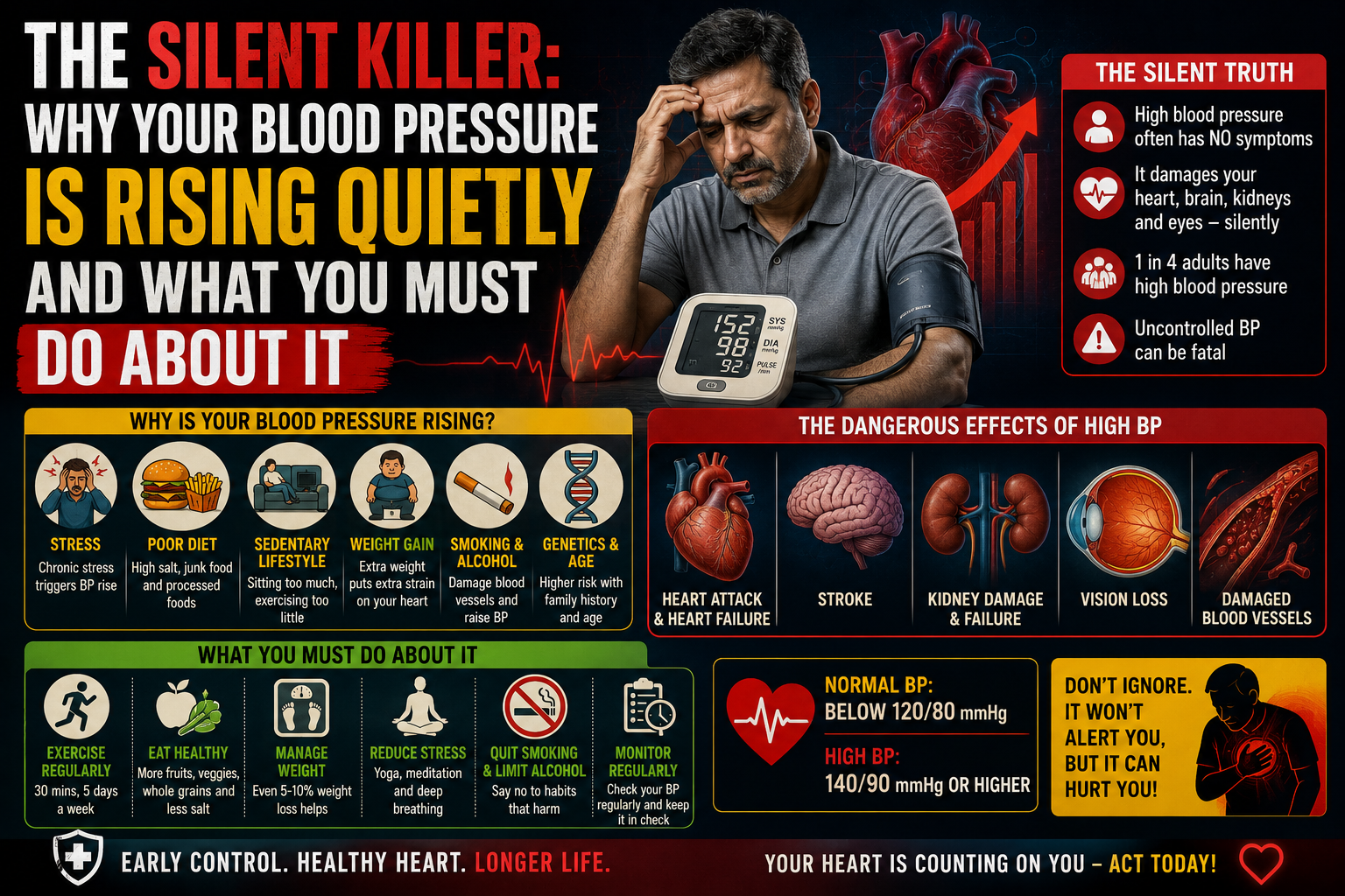 The Silent Killer: Why Your Blood Pressure is Rising Quietly and What You Must Do About It