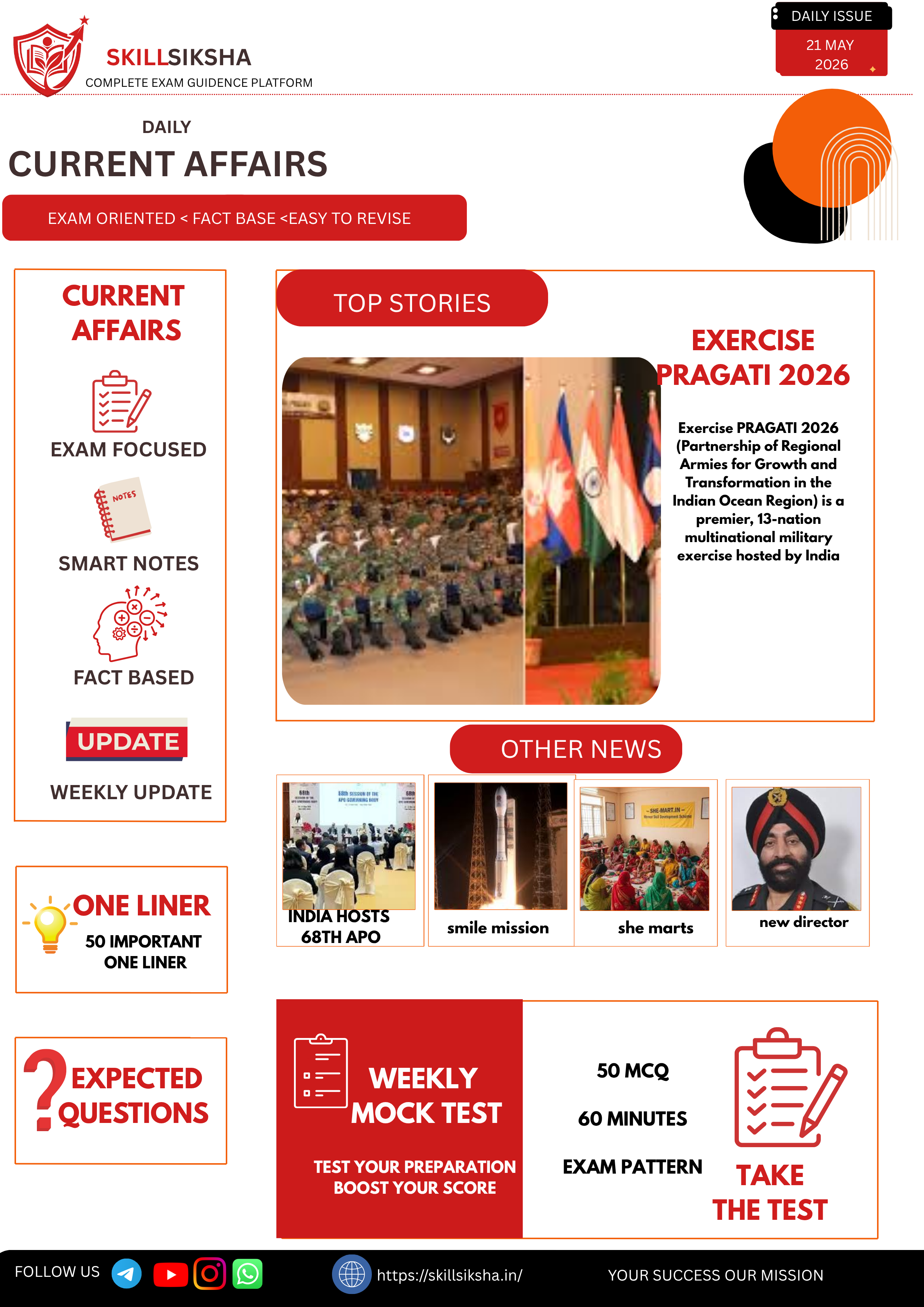 21 may 2026 current affairs daily addition
