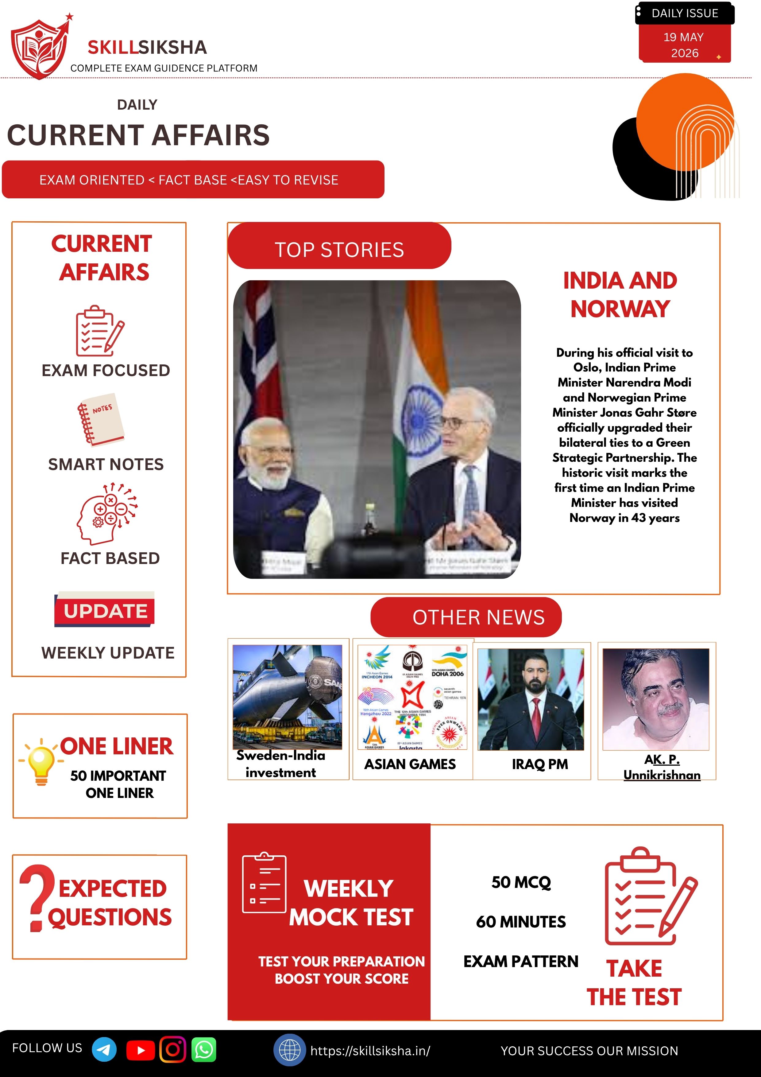 19TH MAY CURRENT AFFAIRS MAGAZINE