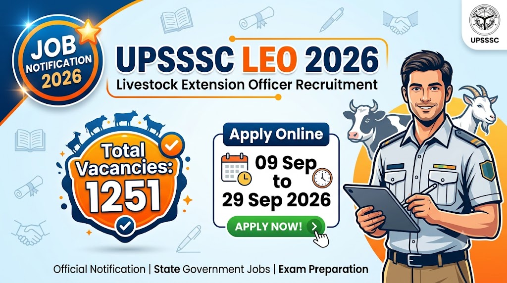 UPSSSC Livestock Extension Officer Recruitment 2026