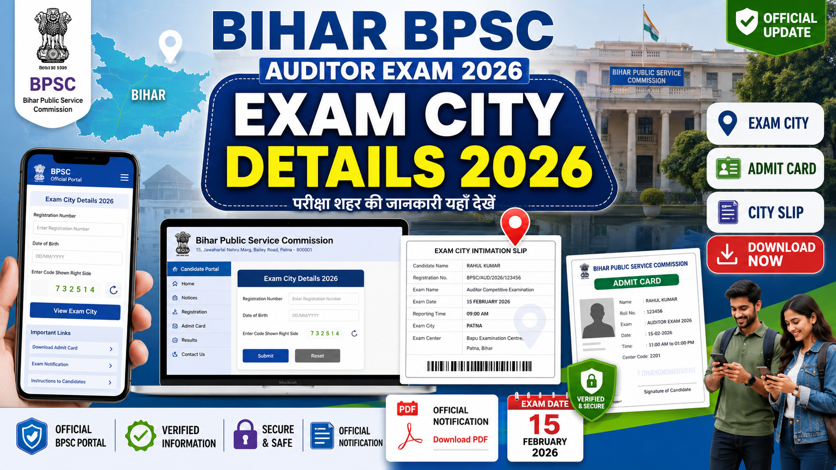Bihar BPSC Auditor Exam City.png